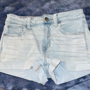American Eagle Light Wash Denim Shorts